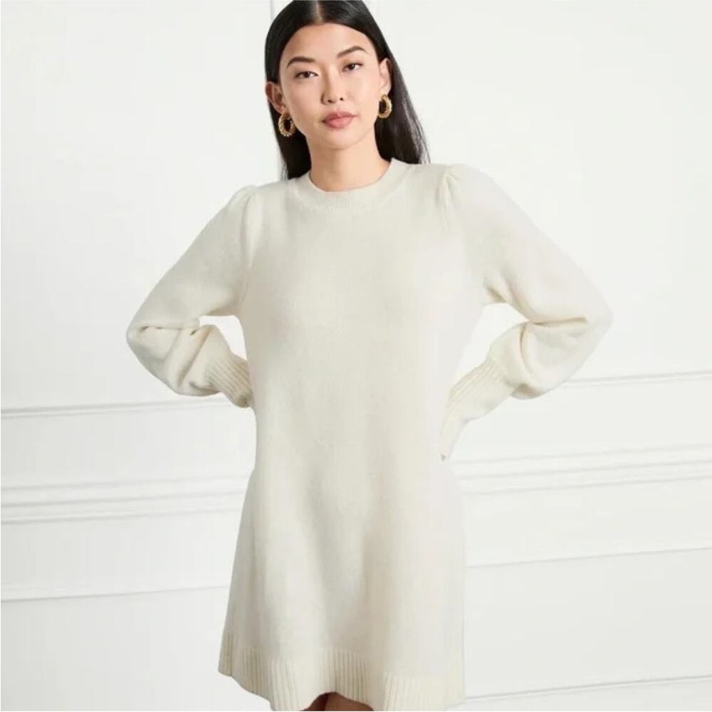 Hill House Cream Merino Wool Sylvie Sweater Dress S